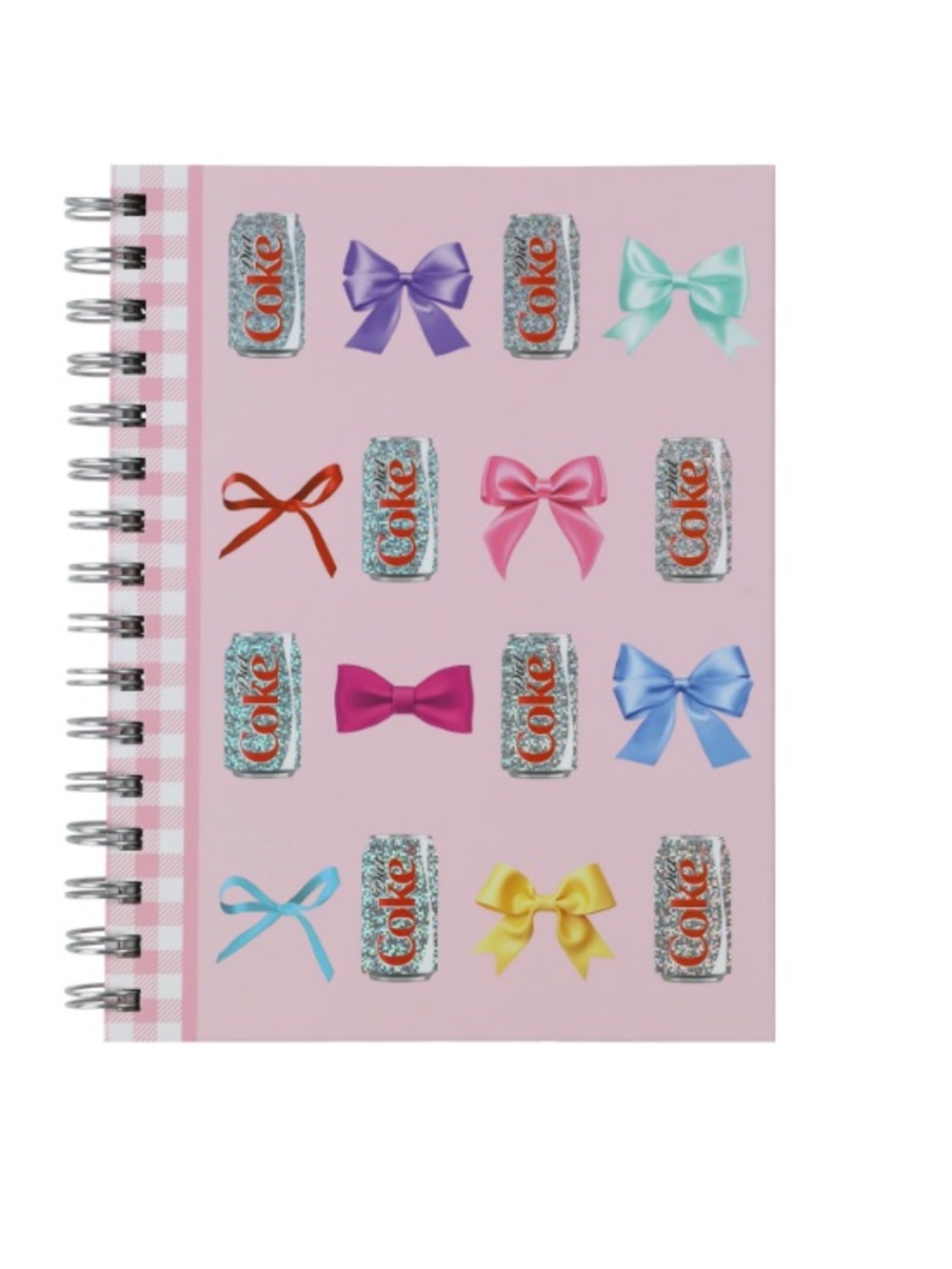 Pink Bows Diet Coke Journal Spiral Hardcover NoteBook